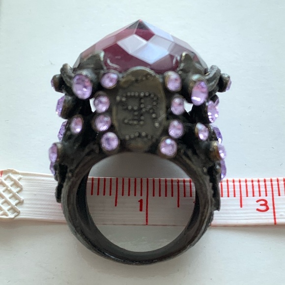 Sonia Rykiel dark purple crystal ring - Picture 6 of 8